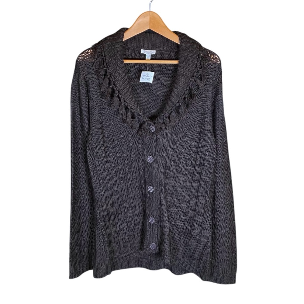 NEW Conrad C Collection Wool Blend Sweater Women’s XL Button Down Knit Cardigan
